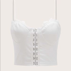 cute hook and eye cami bustier top